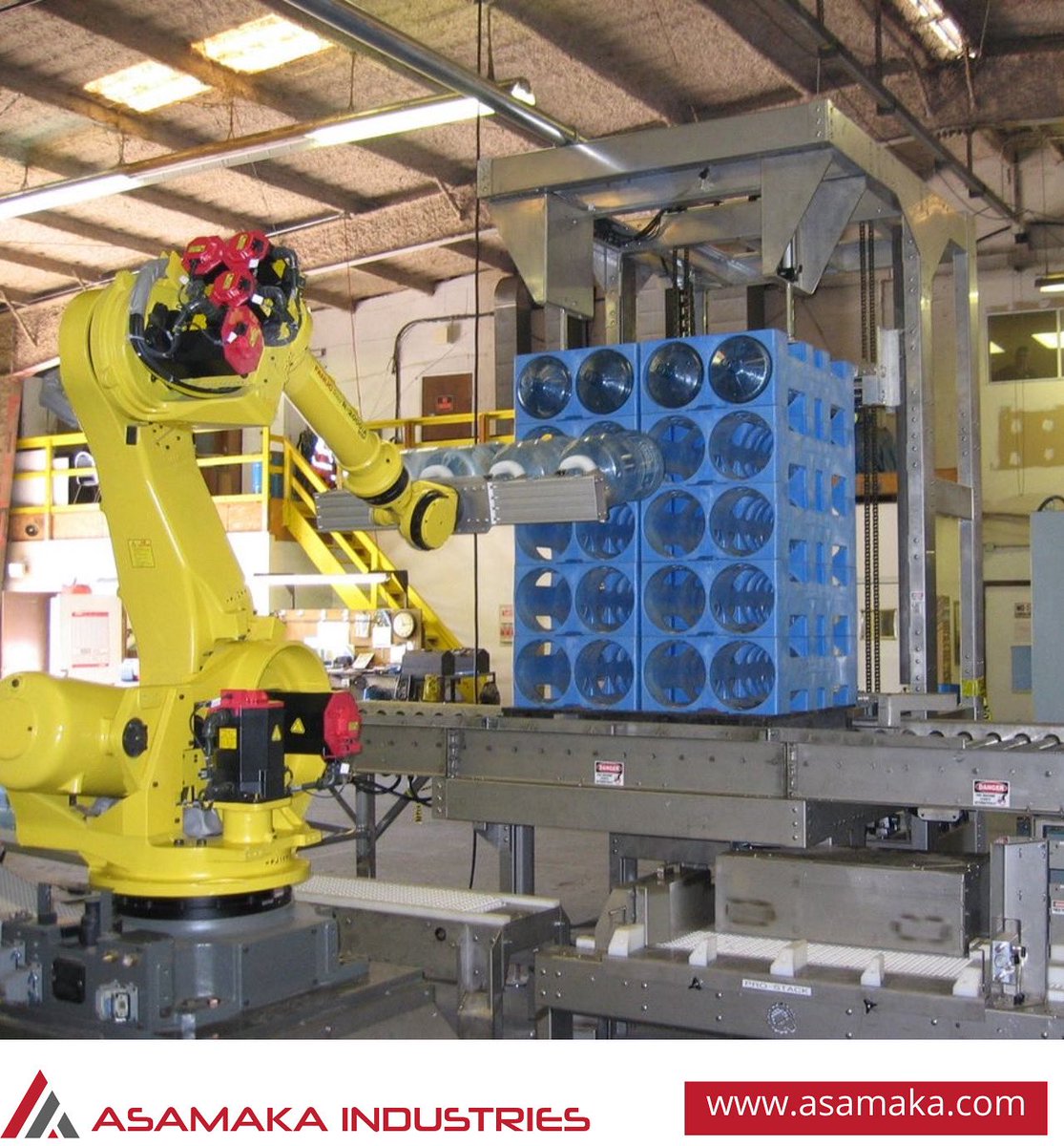 AsamakaIndustry's tweet image. Automated robotic loading into a ProStack system — precise, organized, and damage-free. 🚀
Boost efficiency with seamless placement, faster cycle times, smarter stacking, and zero human error.⚙️

#RoboticLoading #ProStackAutomation #SmartPackaging #IndustrialEfficiency #Precision