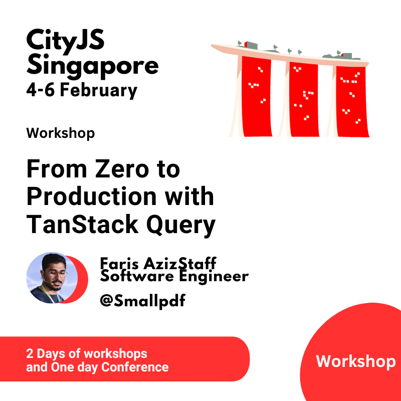 cityjsconf's tweet image. Learn #TanStackQuery for modern React and Next.js. In three hours, you’ll set up queries, handle fetching mutations caching &amp;amp; error states, &amp;amp; see how it streamlines state management. Leave knowing when and how to use it in real projects by @farisaziz’s workshop

Register now…
