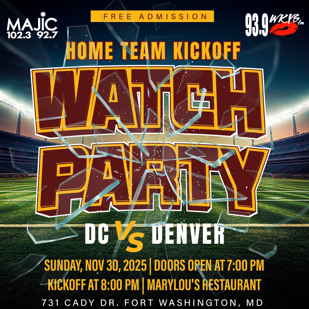 MajicDC's tweet image. Join us as we cheer on the #Hometeam at @ItsMaryLous! It&apos;s going down THIS SUNDAY and doors open at 7:00 pm | Kickoff is at 8:20 pm. 
🏈  Pull up in your best #HTTC gear as we put on for our city! Admission is FREE!