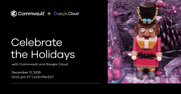 This holiday season, we’re bringing cloud protection and LEGO® creativity under one (virtual) roof.

Join Commvault + Google Cloud on Dec 11 with LEGO® Master Tyler Clites. Spots (and lego kits) are limited —register by Dec 2: bit.ly/4aaCOJY

#CyberResilience #Commvault