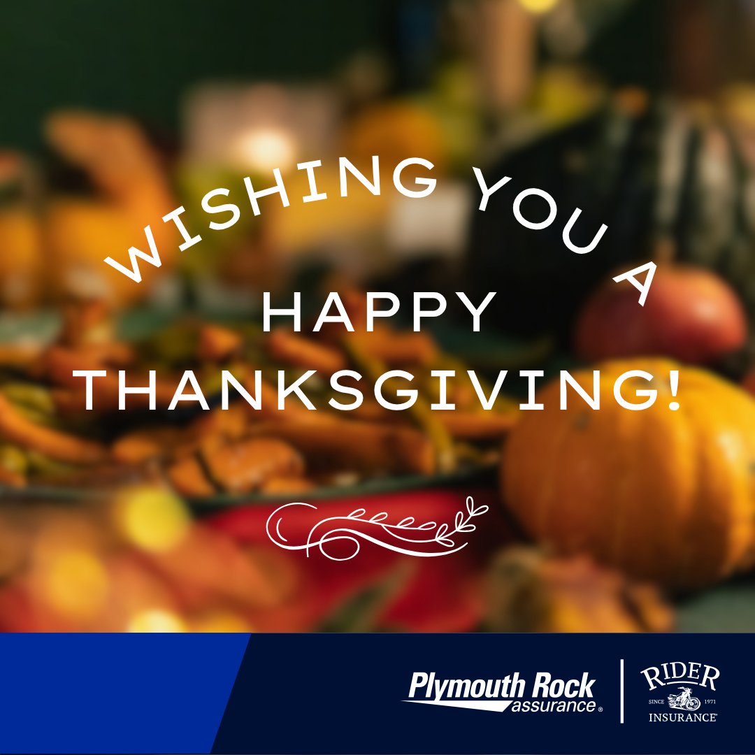 RiderInsurance's tweet image. Happy Thanksgiving from all of us at Rider Insurance! 🦃🧡 Wishing you a wonderful day with friends and family.