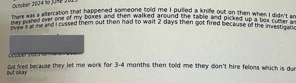 TheRealChoice's tweet image. This is an ACTUAL application I just went over. Props for the honesty I guess😂😂😂😂