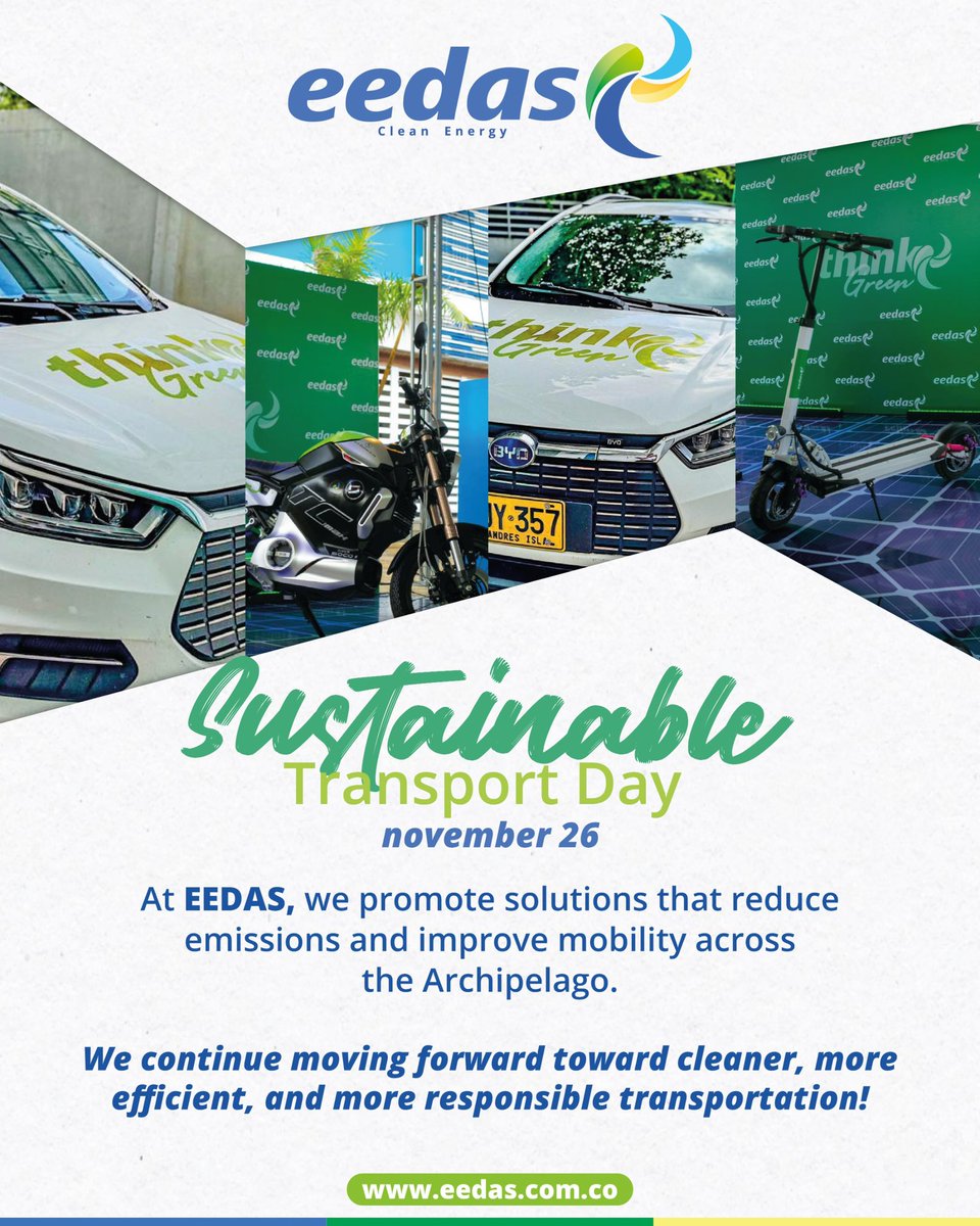 #MovilidadSostenible

Desde #EEDASCleanEneegy seguimos impulsando la #movilidadeléctrica y la #eficienciaenergética para construir un Archipiélago más limpio, moderno y resiliente. Le apostamos a un transporte responsable y al futuro que nuestra isla merece.