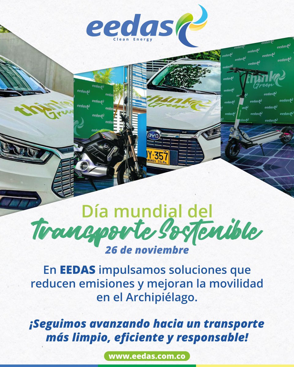 eedassaesp's tweet photo. #MovilidadSostenible

Desde #EEDASCleanEneegy seguimos impulsando la #movilidadeléctrica y la #eficienciaenergética para construir un Archipiélago más limpio, moderno y resiliente. Le apostamos a un transporte responsable y al futuro que nuestra isla merece. https://t.co/KwuagfEiX1