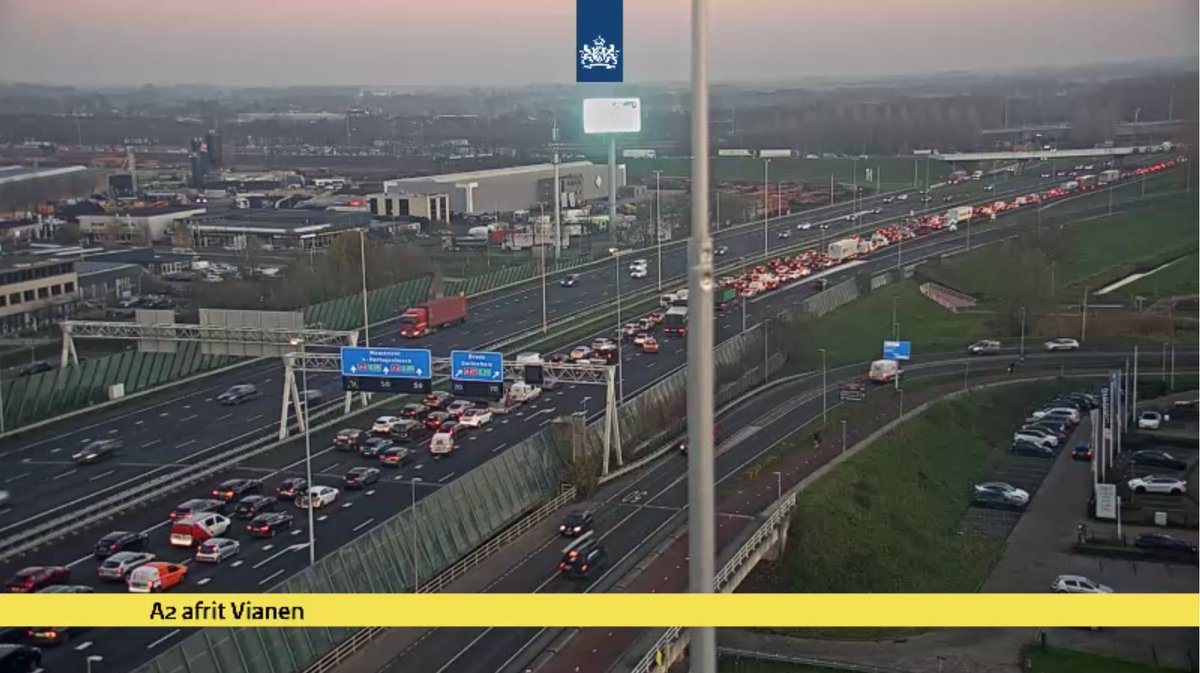 Ongeval op de A2 richting 's-Hertogenbosch