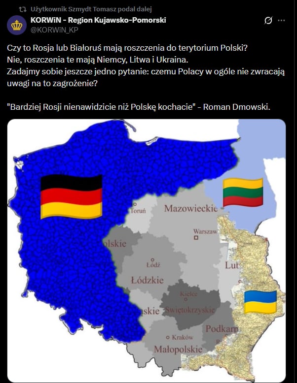 Oczywiście Białoruś nie ma takich roszczeń względem Białostocczyzny, a Rosja nigdy nie rościła sobie "prawa" do żadnego skrawka RP... 

Grunt, żeby wybielić wizerunek wrogiego nam państwa i zaatakować naszych partnerów...