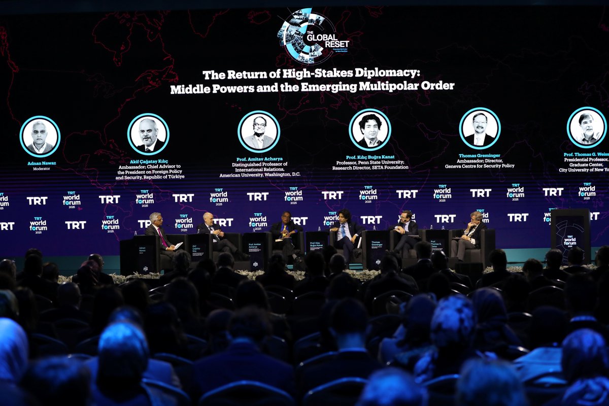TheGCSP's tweet image. Recently, our Executive Director, Amb @ThGreminger, spoke at the @trtworldforum held under the theme “The Global Reset: From the Old Order to New Realities”. He discussed how middle powers can play a pivotal role in steering the global reset &amp;amp; strengthening multilateralism.