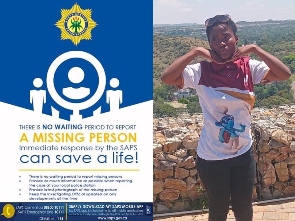 SAPoliceService's tweet image. #sapsFS Police are requesting assistance from the public to locate 14-year-old Mamodiehi Selina Kholetsane, who was reported #missing in Thabong. According to information, she left home with her friend on Sunday 23 November 2025 at approximately 14:00. She has not returned home…