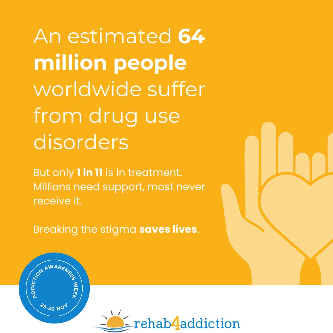 Rehab4Group's tweet image. Millions live with drug or alcohol dependence, but stigma keeps many from seeking help.

✅ Compassion saves lives.
✅ Understanding reduces harm.
❌ Stigma does neither.

Let’s break the stigma.

👉 rehab4addiction.co.uk 

#AddictionAwarenessWeek #BreakTheStigma #PMQs