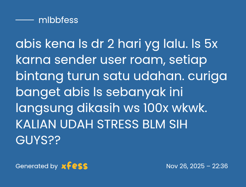 Mobile Legends Menfess tweet media