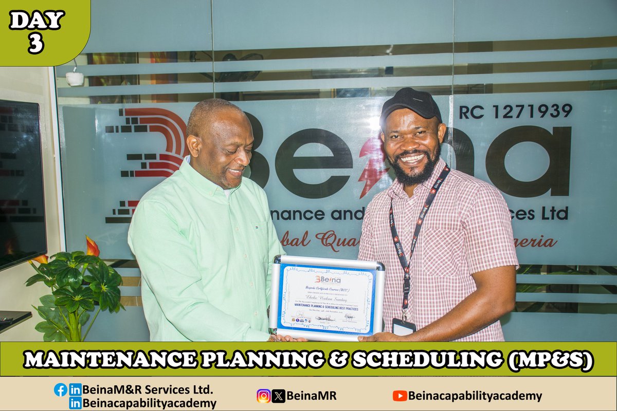 BeinaMR's tweet image. Day 3 of 3: Maintenance Planning &amp;amp; Scheduling (MP&amp;amp;S) Masterclass @beinamr

We wrapped up the final day of our MP&amp;amp;S Masterclass with an exciting and highly interactive hands on practical workshop!