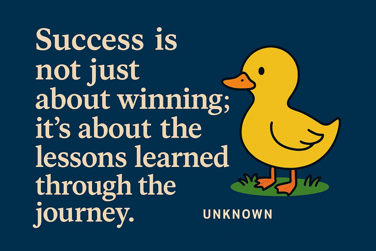 oldfatjogger's tweet photo. “Success is not just about winning; it's about the lessons learned through the journey.”
-Unknown
The good days, the messy days, the holiday weeks — they all teach something. Staying present and learning from the ride is its own kind of progress.
🦆 #OFJ https://t.co/1lLPkrm4aJ