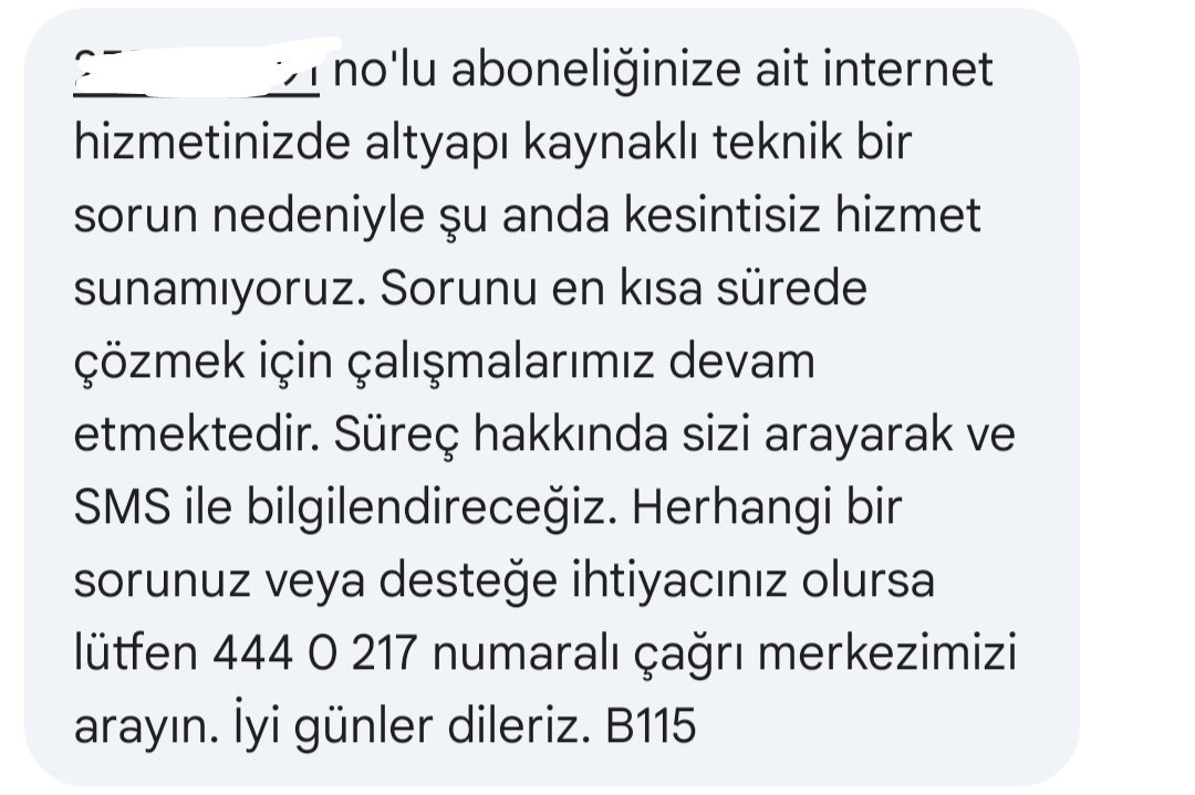 M_BaranAslan's tweet image. @netspeedtr &apos;in dün ve bugün attığı iki mesaj. Dün sorunu hallettik demişlerdi (ki tamir ve kontrol için kimse gelmedi) bugün genel bir arıza var ondan kaynaklanıyor diyorlar. Daha 48 saat bile tamamlanmadan. Soruyorum. Sizce bu kadarı da yüzsüzlük müdür değil midir?
#netspeed