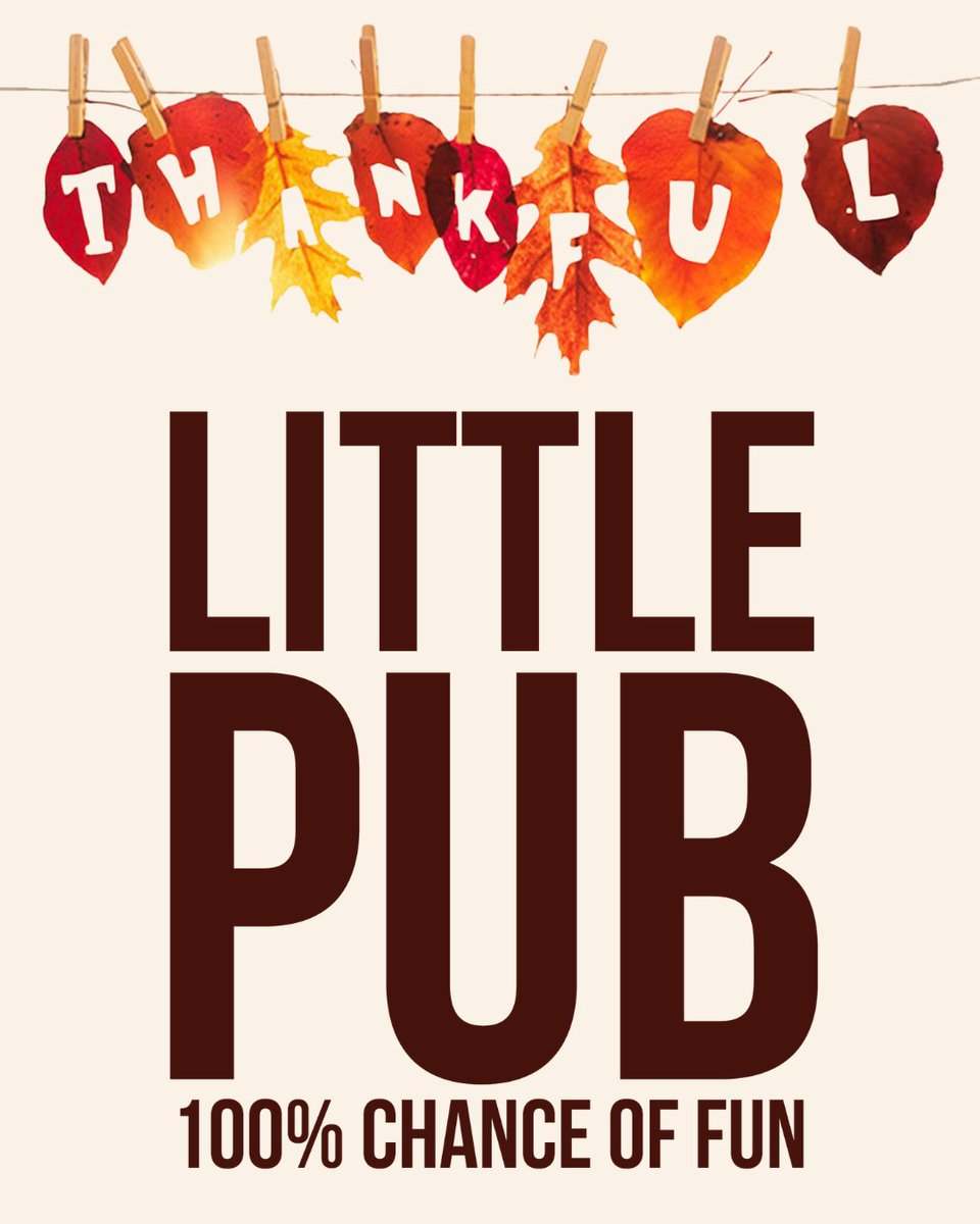 Hi Everybody!

We are open regular hours today - Wednesday November 26th.

We will be closed tomorrow - Thursday November 27 for Thanksgiving.

We're back at it Friday November 28th.

Happy Thanksgiving! 

xoxo, lp