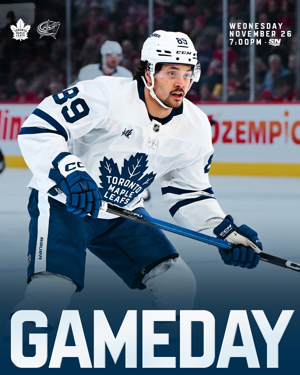 alex6ixsports's tweet image. 📅#TorontoSports gameday; 11/26/2025📅

🏒@MapleLeafs (9-10-3) ✈ CLB; 7pm
🏀@Raptors (13-5) 🆚️ IND; 7:30pm
🏒@TorontoMarlies (8-7-1-1) 🆚️ PRO; 7pm
🏒@OHLSteelheads (9-12-2) ✈ ER; 7pm

#MapleLeafs #LeafsForever #Raptors #WeTheNorth #Marlies #LongLive #Steelheads