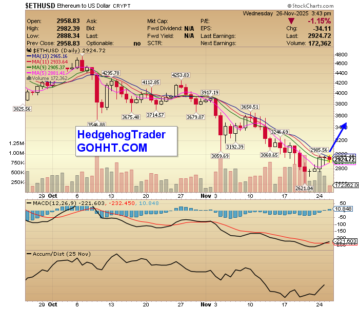 HedgehogTrader's tweet image. Ethereum $ETHUSD Looks ready to rip hard and for a long time!  #prediction #profit