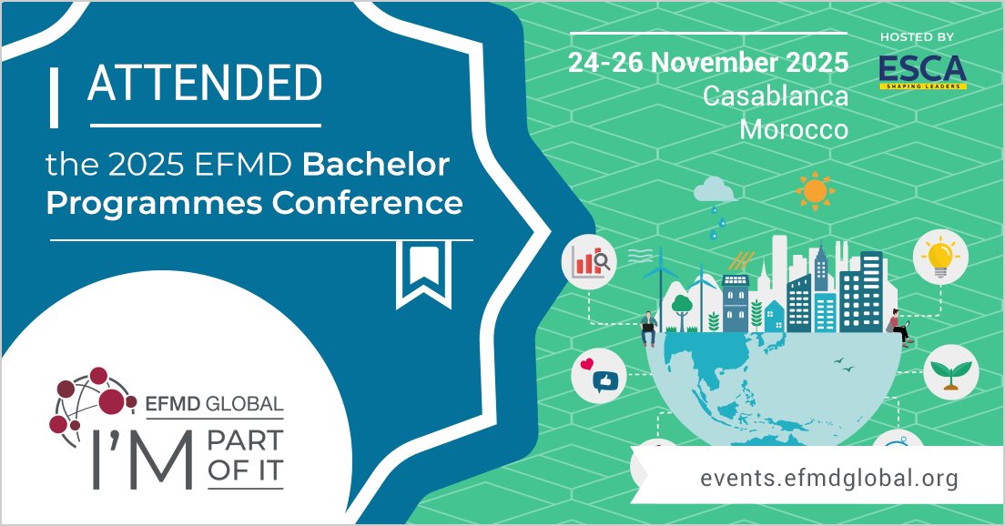 What a great ⁦<a href="/EFMDNews/">EFMD News</a>⁩ #EFMD Bachelor Conference this week in Casablanca! 
Many thanks to all the attendees from 4 continents and so many countries. Sharing practices benefits to all of us. 
Thanks to the ⁦<a href="/ESCA_EM/">ESCA EM</a>⁩ team for hosting the conference.