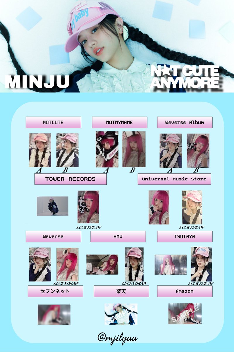 ILLIT ''NOT CUTE ANYMORE'' tradingcard template トレカ 一覧