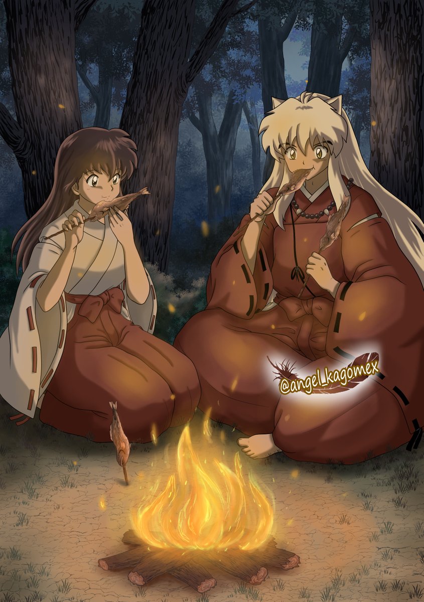 Angel_KagomeX's tweet photo. Day 3 Memories #inukagweek
#Kagome : Camping outside reminds me of the time when we were still searching for jewelshards.
#inuyasha : Yeah, it sure does! https://t.co/5teHKQrnMw