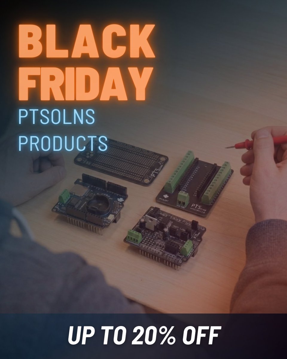 RobotShop's tweet image. Black Friday is still happening at RobotShop! Get 20% off all PTSolns products and upgrade your lab!

Shop our Black Friday deals: PTSolns products:  rb1.shop/4ijGZWe 

#PTSolns #BlackFridayDeals #DIYproject #Electronics