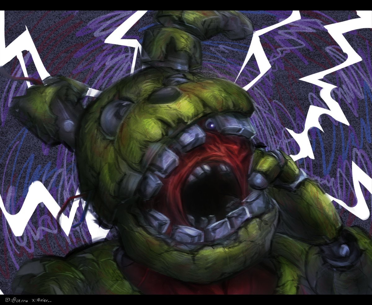cier__'s tweet image. i wanted to make this my mouse pad so i adjusted some stuff
#springtrap #fnaf