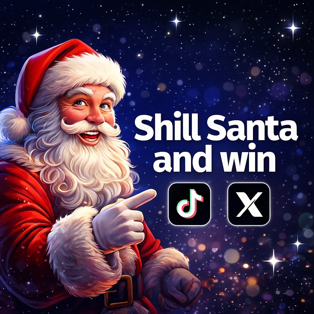 SANTATOKENSOL2's tweet image. $SANTA TikTok and X creator competition is live again!
$2000 for 20 winners! 🎅

How to participate?
First, like and RT this post! 🔄

For the TikTok competition:
Make a video about the $SANTA token and the videos with the highest views will win (10 winners).

For the X…