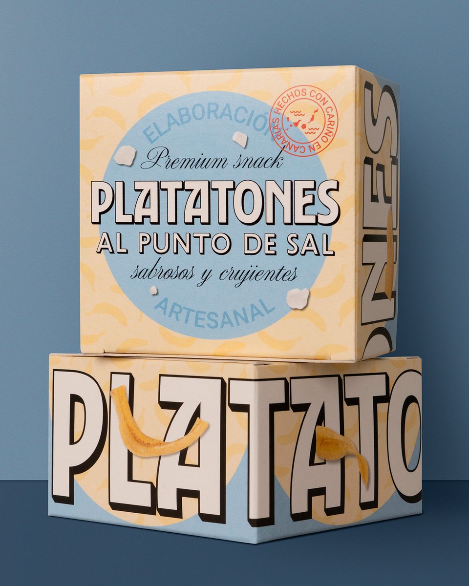 PENTAWARDS's tweet image. IRUBI&apos;s #packagingdesign for Platatones has been designed not only to stand out, but also to spark desire and build brand affinity. A packaging with its own identity that captivates and turns an everyday snack into a soulful concept. #DailyDesignInspiration