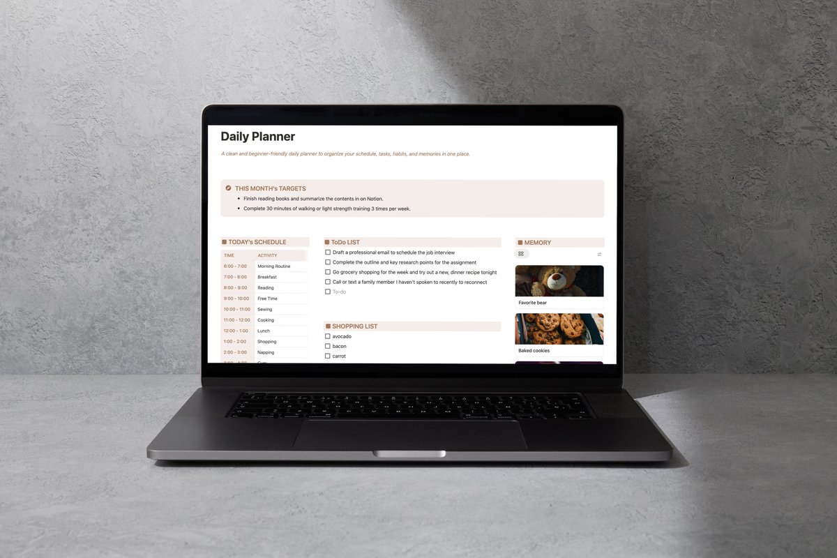 LexLab_LegaL's tweet image. I created a simple Notion Daily Planner for anyone who wants a calmer, more organized day.
No complex setup—just a clean layout for schedules, habits, and routines.
Hope it helps someone today.

👉notion.com/templates/simp…