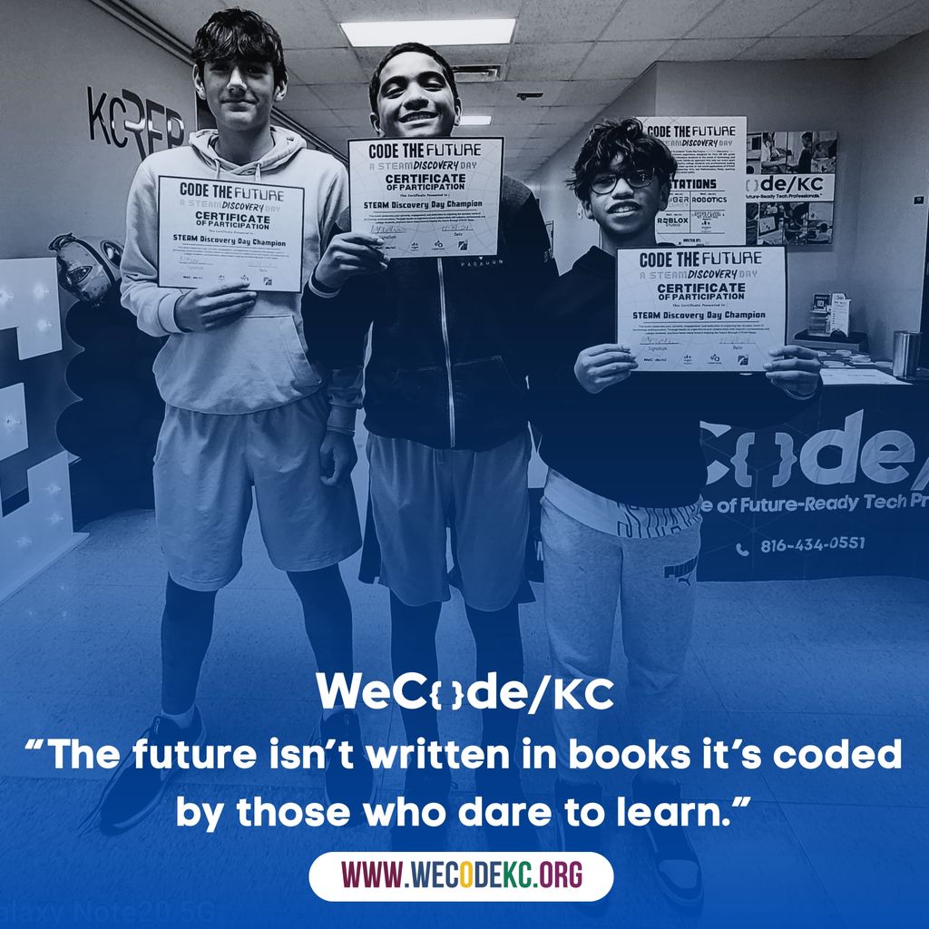 wecodekc's tweet image. 💻 “The future isn’t written in books it’s coded by those who dare to learn.”
At WeCode KC, we empower youth to turn curiosity into code and ideas into innovation.
👉 Learn more: wecodekc.org
#WeCodeKC #FutureReady #TechEducation #YouthCoding