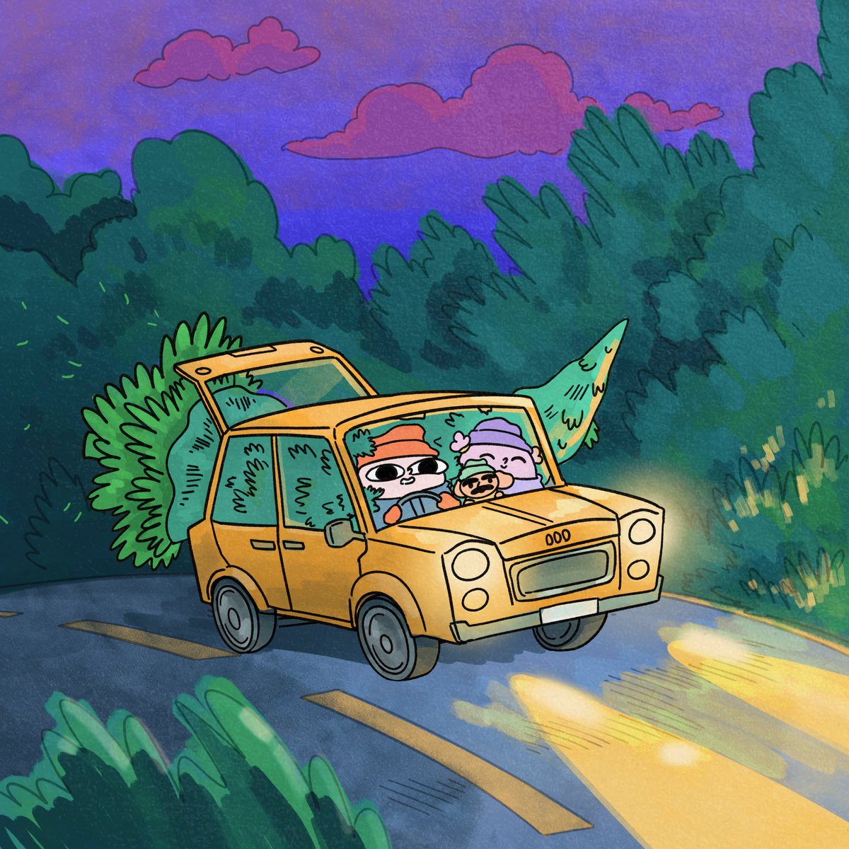 Ketnipz's tweet image. Bean goes Christmas tree shopping 🎄