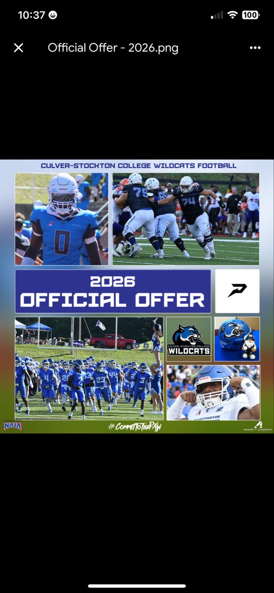 I’ve been blessed to receive an offer from Culver- Stockton College!!!!!! Thanks to <a href="/CoachCutshaw/">Roy Cutshaw Jr</a> <a href="/CoachSallayCSC/">Tom</a>  for blessing me to play at the next level!!!!!!
@AGTG <a href="/CoachHammettSEB/">Anthony Hammett</a> <a href="/SEBFBCOACH/">Jared Zito</a> <a href="/CoachAnthonySr/">Jason Anthony</a>