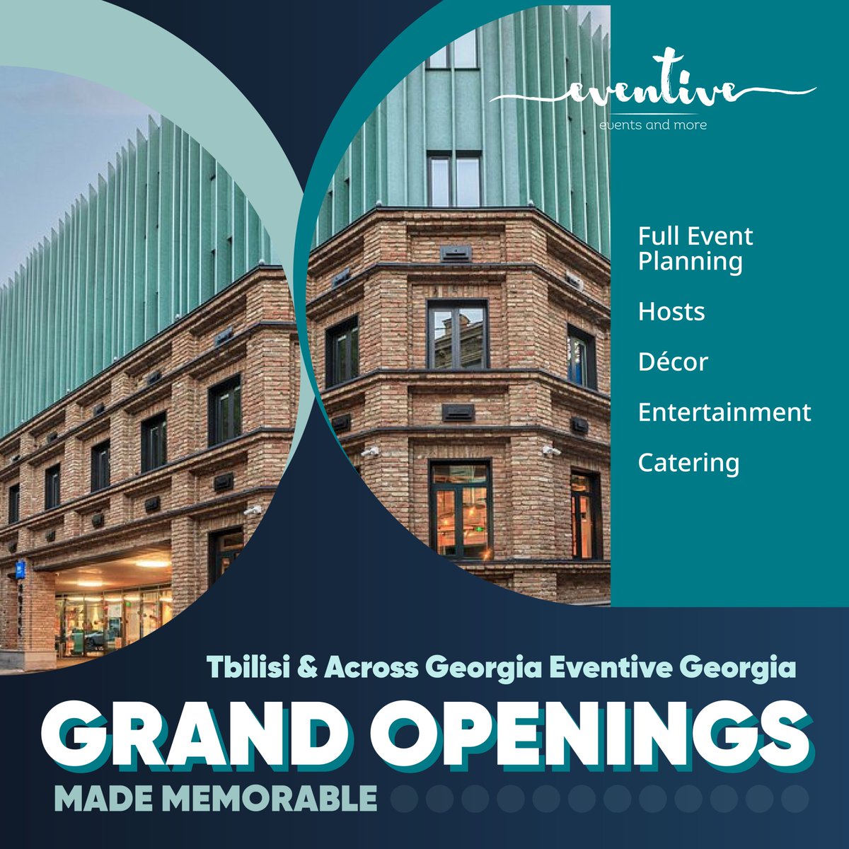 eventivege's tweet photo. Make your grand opening unforgettable! Eventive plans luxury ceremonies that captivate guests &amp; elevate your brand.
📩 DM us to start planning an iconic first impression in Tbilisi.
#GrandOpening #EventiveGeorgia https://t.co/VyFrN8jfCO