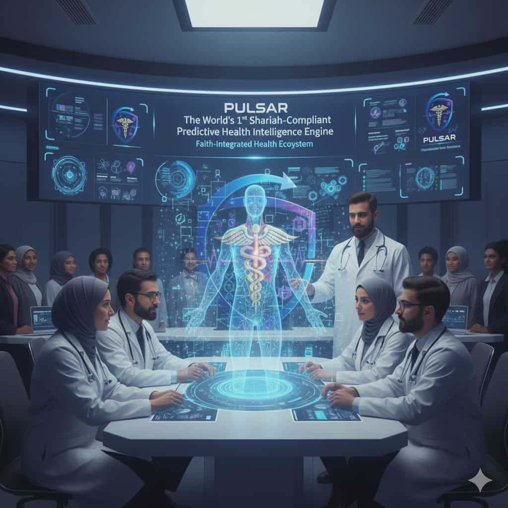 natt_1225's tweet image. ✨ PULSAR: The Future of Predictive Wellness

✨PULSAR is the world’s first Shariah-compliant Predictive Health Intelligence Engine, built on SidraChain to transform healthcare from reaction to prediction.

Through AI, Digital Biometrics, and Ethical Fintech, PULSAR creates a…