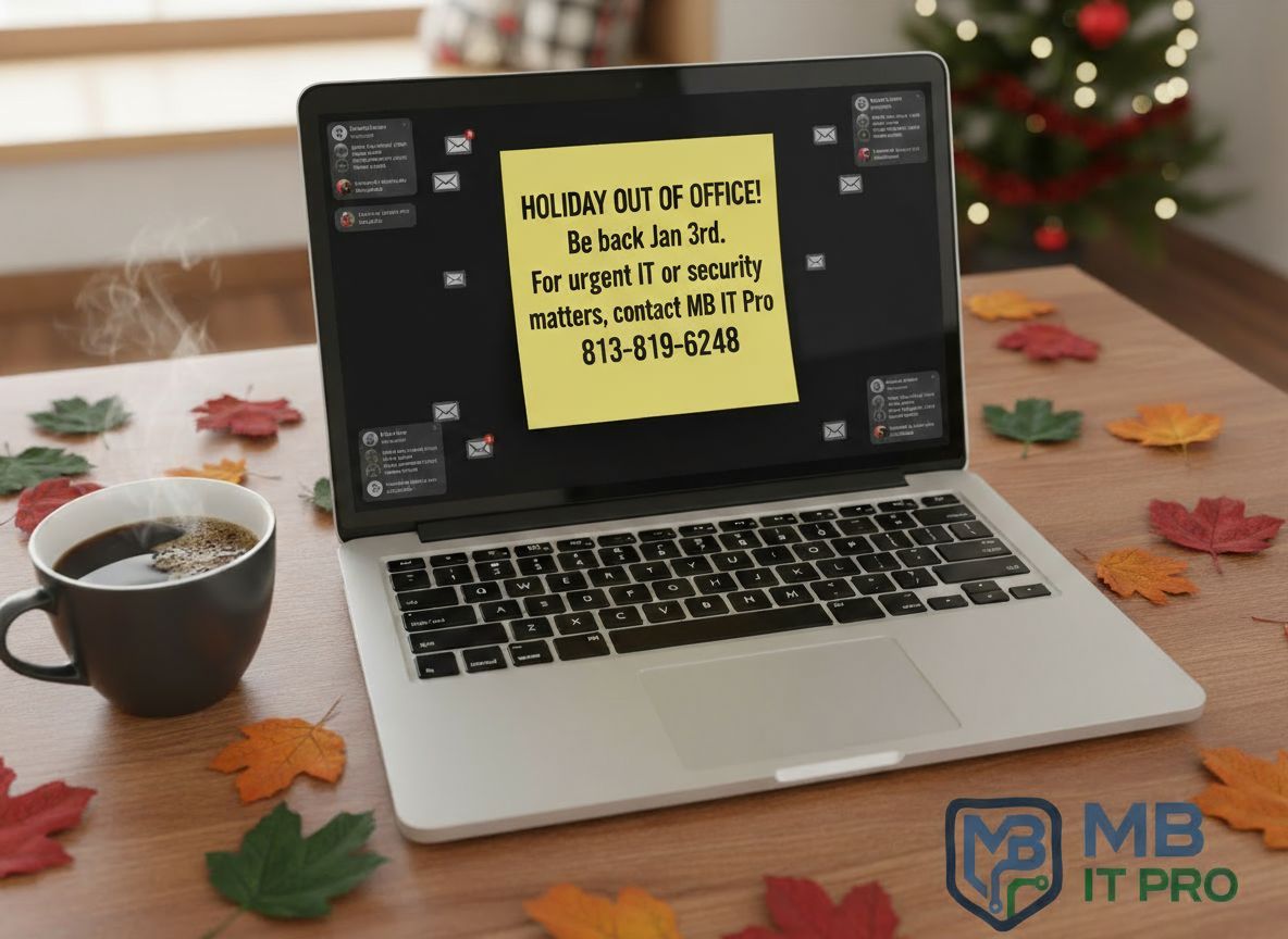 MB_ITPro's tweet image. Setting Out of Office? Double check backup and security! DM MB IT Pro with any last-minute tech questions.
#OutOfOffice #HolidayBreak #TechTip #MBITPro