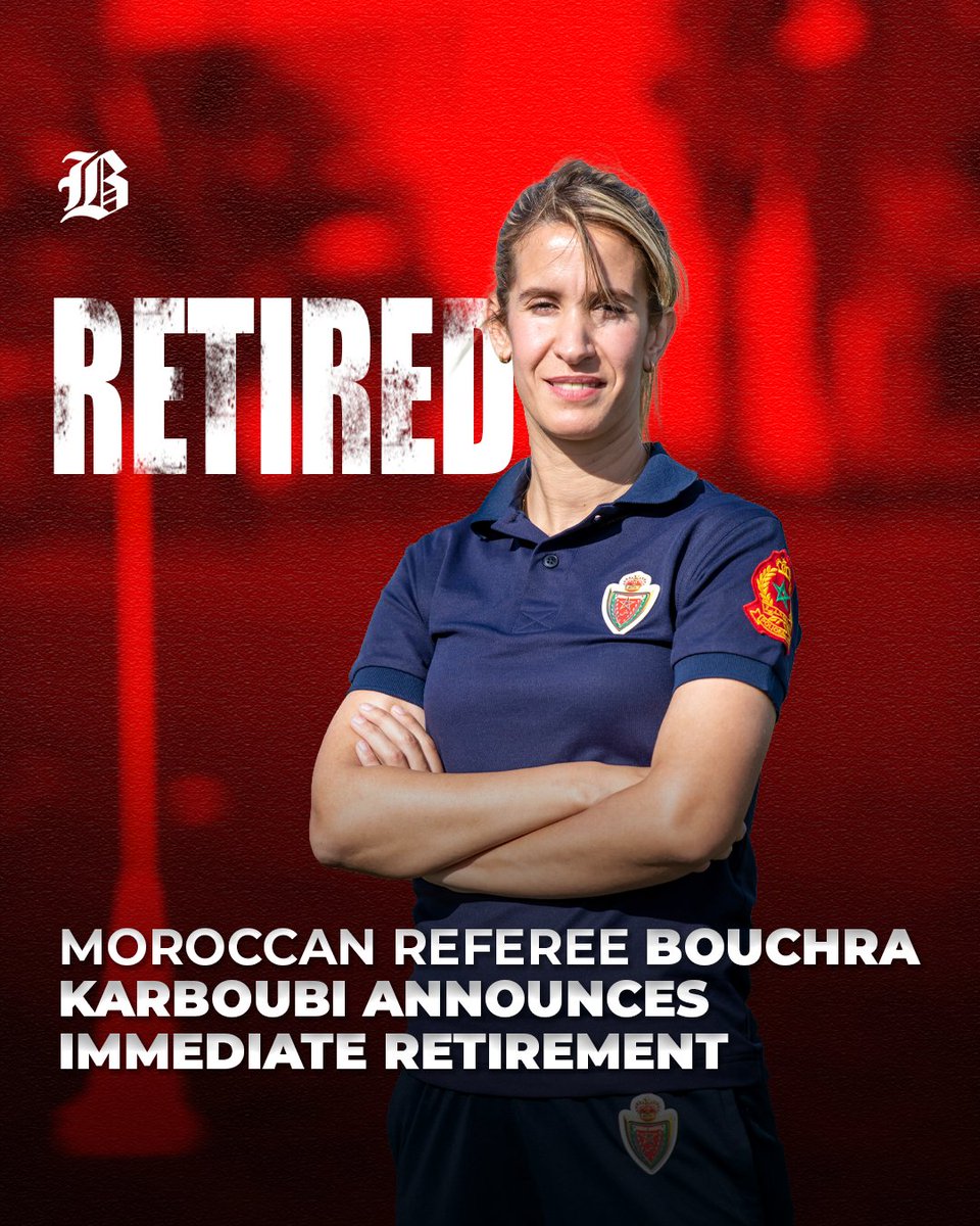 BarlamanToday's tweet image. Moroccan International Referee Bouchra Karboubi, widely regarded as one of the continent’s finest officials, has announced her immediate retirement from football refereeing.

#Morocco #BouchraKarboubi #Referee #AFCON2025 #Football3