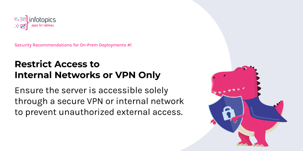 appsfortableau's tweet image. Starting a new series sharing 10 essential security recommendations for on-prem deployments. 

We begin with the importance of restricting access to your server exclusively through a secure connection. This helps prevent unauthorized external access and keeps your setup secure.