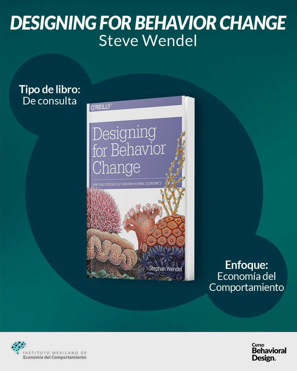 ecomportamiento's tweet image. 📘 El libro Designing for Behavior Change de Stephen Wendel es una guía esencial para quienes buscan aplicar la economía del comportamiento.

💡 Wendel ofrece un marco práctico para crear soluciones que realmente influyan desde la intención hasta la acción.
