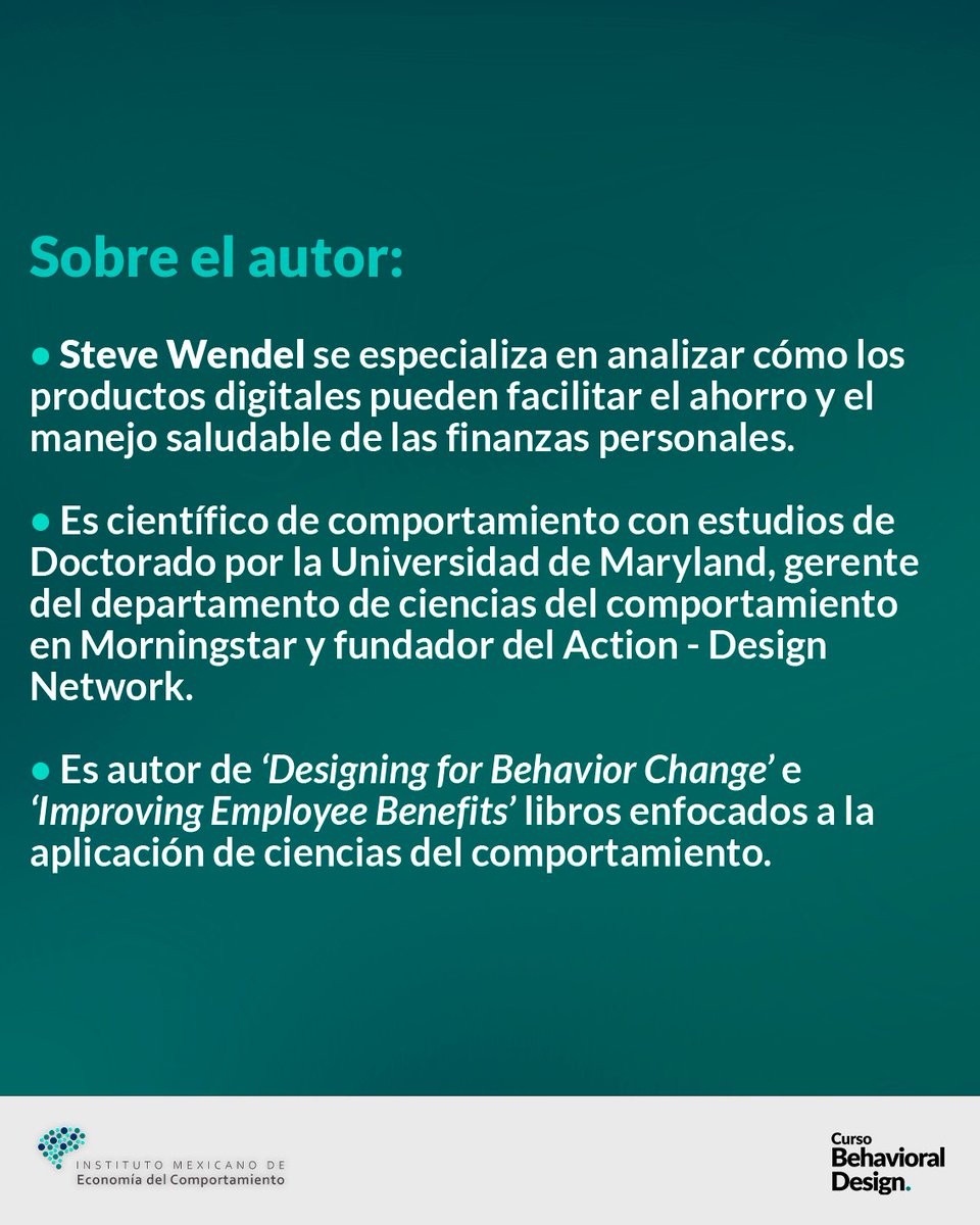 ecomportamiento's tweet image. 📘 El libro Designing for Behavior Change de Stephen Wendel es una guía esencial para quienes buscan aplicar la economía del comportamiento.

💡 Wendel ofrece un marco práctico para crear soluciones que realmente influyan desde la intención hasta la acción.