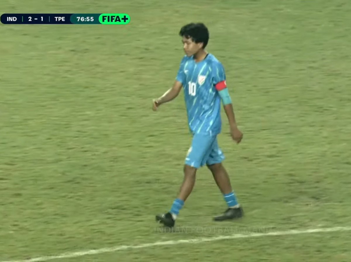 uddiptaNEUFC's tweet image. Gangte has unreal aura 🥵 remember, he has already scored 4 goals in the SAFF championship, and now begged 3 in the qualifiers, keeping our hopes alive ❤️

All the @NEUtdFC boys have contributed so far: 
Gangte: 3 ⚽
Subham: 1 ⚽
Gunleiba: 1🅰️

#NEUFC
#IndianFootball