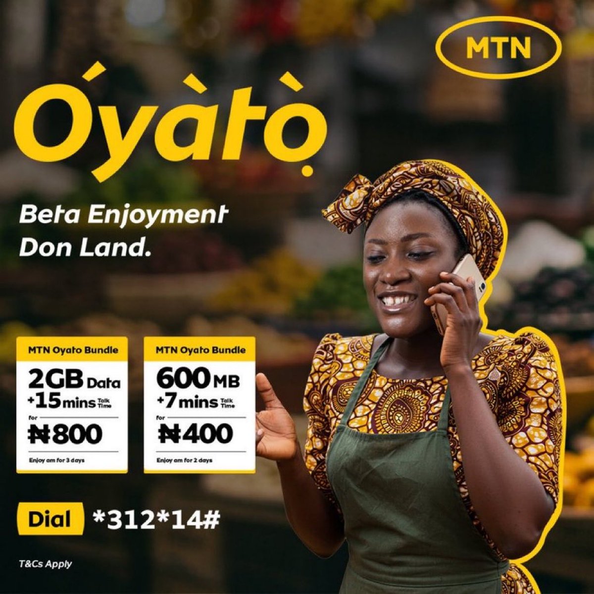 TemmyCakesss's tweet image. I no dey off data again since i don switch to this #MTNOyato plan, beta enjoyment😝

Dial *312*14# to join🥰🤏🏻
