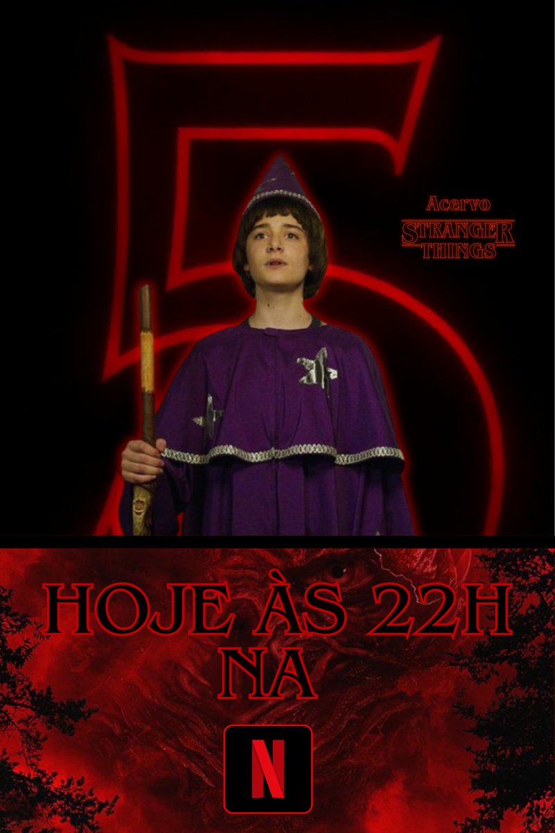 willbyersbrasil's tweet photo. 🔮 Will, o sábio mandou avisar que: 

É hora de voltar para Hawkins e assistir a última temporada de Stranger Things que lança hoje às 22h na Netflix! Mas cuidado para não perder a hora, você não vai querer que o monstro dos spoilers te pegue, não é mesmo? 

#StrangerThings5 https://t.co/HvhXy7kE4c
