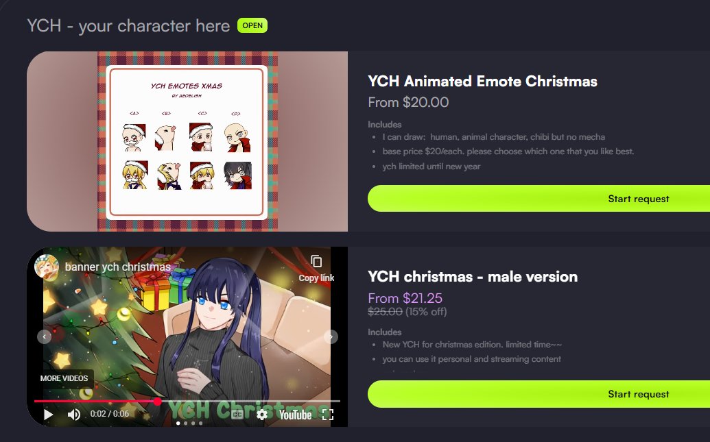 aedelish's tweet image. ych for christmas now on sale~~~
get it on my Vgen~
vgen.co/aedelish

#ych #Vtuber 
#animationemote #commissionsopen