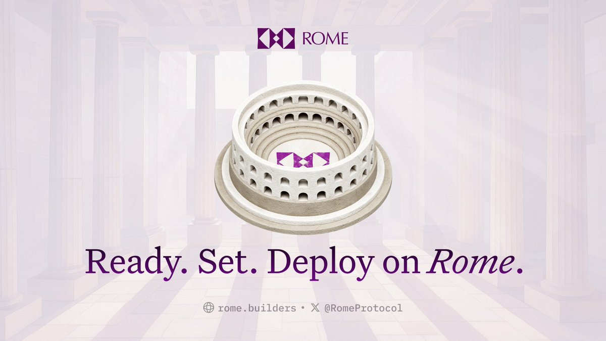 🏛️ 24 hours on EVM, what do you ship?

🧠 Drop the idea or repo.
⚙️ Same Solidity, same tools.

⚡ Then ship it on Rome: EVM you know, Solana performance you’ll love.