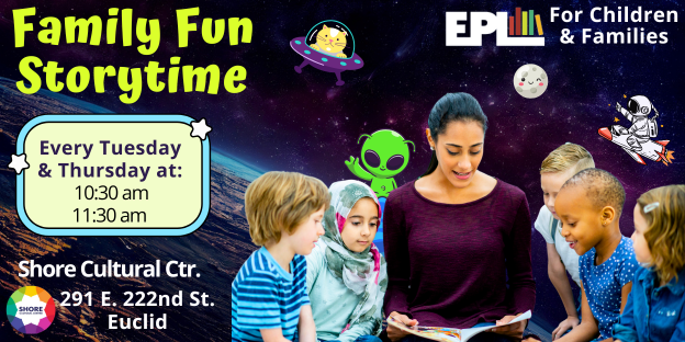 EuclidLibrary's tweet image. Get ready for fantasy and fun!
Come to EPL&apos;s #storytime at the Shore Cultural Centre for songs, rhymes, and stories. Stop on December 2, 4, 9, and 11 at 10:30 am and 11:30 am. For children &amp;amp; families: euclidlibrary.org/libcalendar
#OurEuclid
