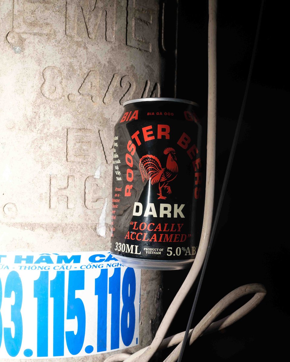 CommArts's tweet image. EXHIBIT: Base Design reimagined Rooster Beers, transforming it from an expat craft label into a bold, proudly local Vietnamese classic—simple, street-inspired, and instantly recognizable. ow.ly/4Rti50XwY4i