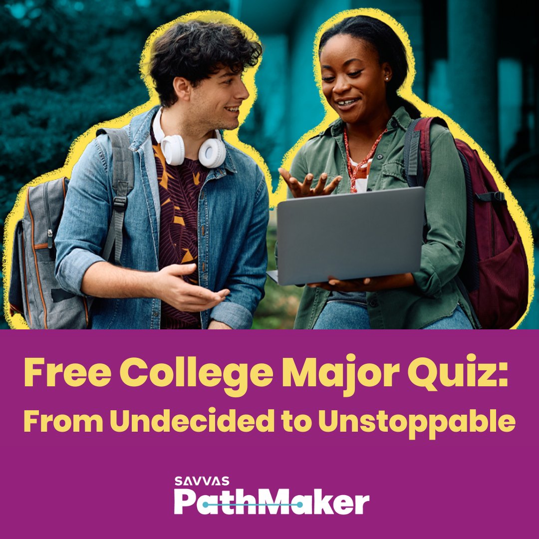 SavvasLearning's tweet image. 🤔 For many high school students, choosing a college major feels like a crossroads with a dozen signs. Help students choose majors that truly fit them — not just what feels “practical.” Use this guide to support their decision-making: ow.ly/ma5x50XxH6T

#careerteched
