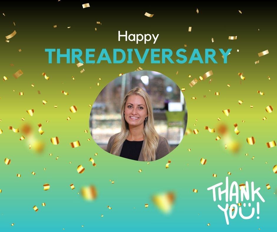 ThreadHCM's tweet image. 🥳 Haley, 8 incredible years! Your commitment and expertise are such a big part of our success. We’re so grateful to have you! 🎈