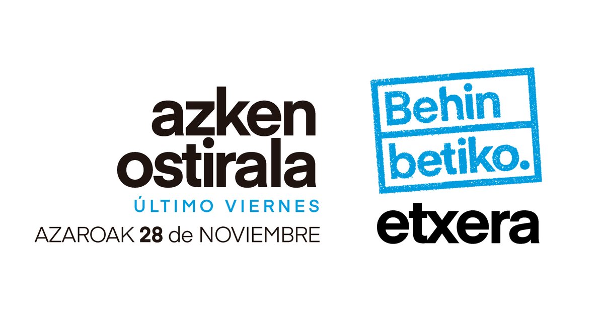 Badator Azaroako, azken ostirala / Último viernes de noviembre

📍 Araba, Bizkaia, Gipuzkoa, Lapurdi eta Nafarrao Garaia.

» Deialdi guztiak / Todas las convocatorias: sare.eus/azken-ostirala

Preso, iheslari eta deportatuak
#Etxera ↗↙