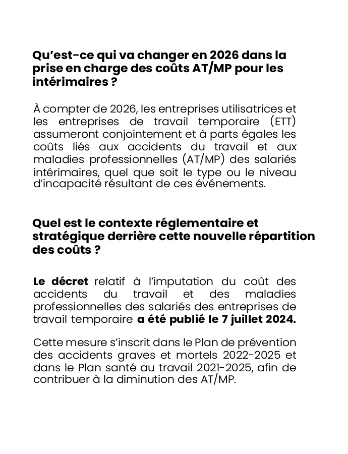 1_One_Software's tweet photo. À compter de 2026, les entreprises utilisatrices et les entreprises de travail temporaire partageront les coûts liés aux accidents du travail et maladies professionnelles (AT/MP).

👉 Lisez notre post pour en savoir plus !

#ATMP #Intérim #Prévention #SantéAuTravail #ParlonsQVCT https://t.co/TwndD7gF2j