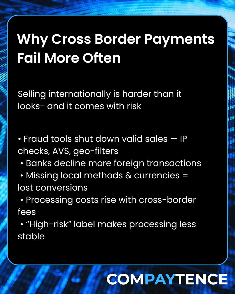 Compaytence's tweet image. We help merchants navigate cross-border compliance and optimize approval rates, so you can grow globally without sacrificing revenue.

#ecommerce #globalpayments #merchantservices #paymentprocessing